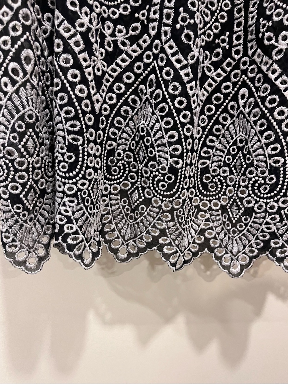 Anthropologie Akemi + Kin Eyelet Embroidered Babydoll Swing Dress Sz 10 - Picture 8 of 12
